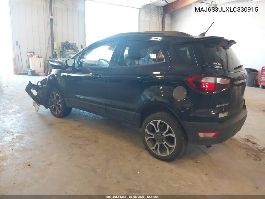 2020 Ford Ecosport Ses VIN: MAJ6S3JLXLC330915 Lot: 45551385