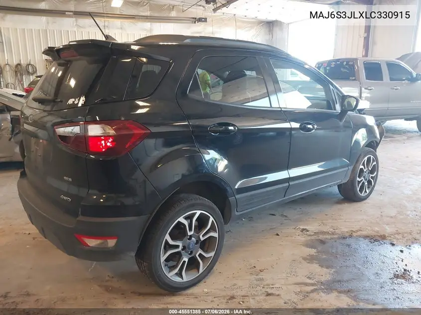 2020 Ford Ecosport Ses VIN: MAJ6S3JLXLC330915 Lot: 45551385