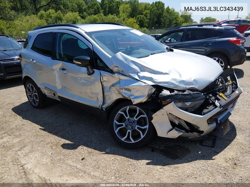 2020 Ford Ecosport Ses VIN: MAJ6S3JL3LC343439 Lot: 45555230