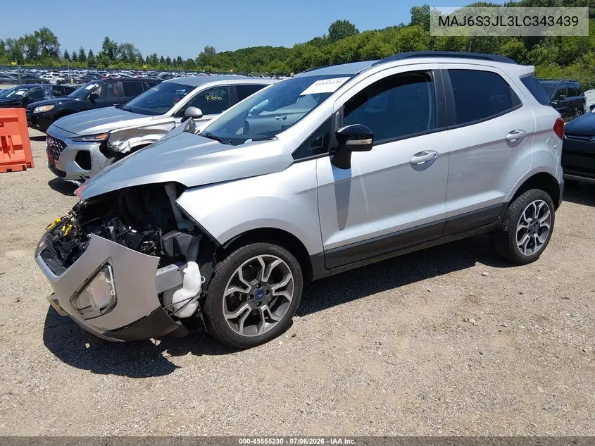 2020 Ford Ecosport Ses VIN: MAJ6S3JL3LC343439 Lot: 45555230
