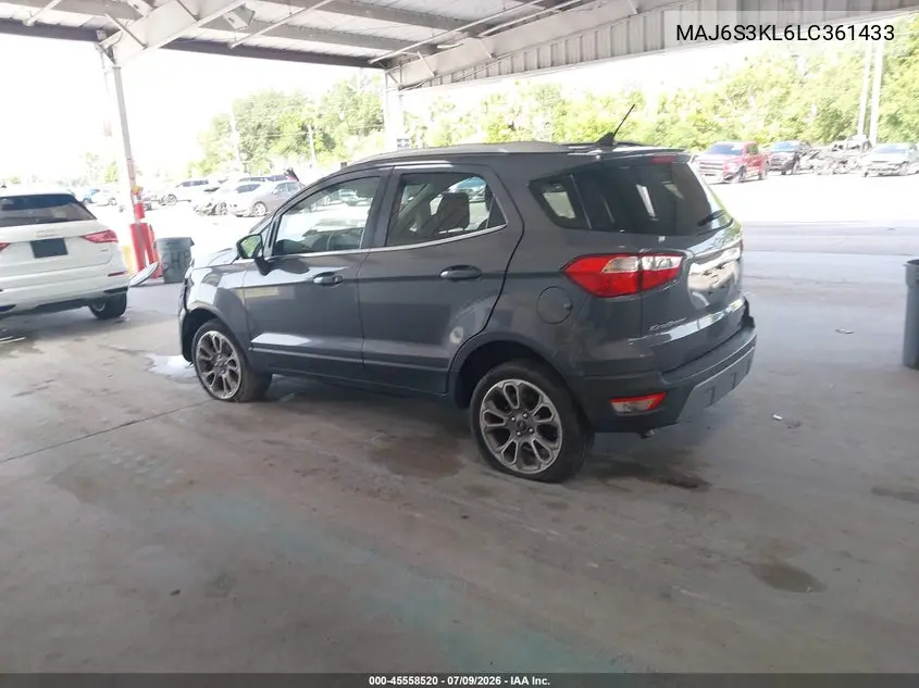 2020 Ford Ecosport Titanium VIN: MAJ6S3KL6LC361433 Lot: 45558520