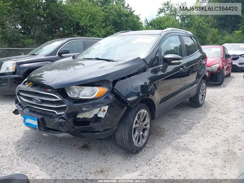 2020 Ford Ecosport Titanium VIN: MAJ6S3KL6LC354420 Lot: 45563056