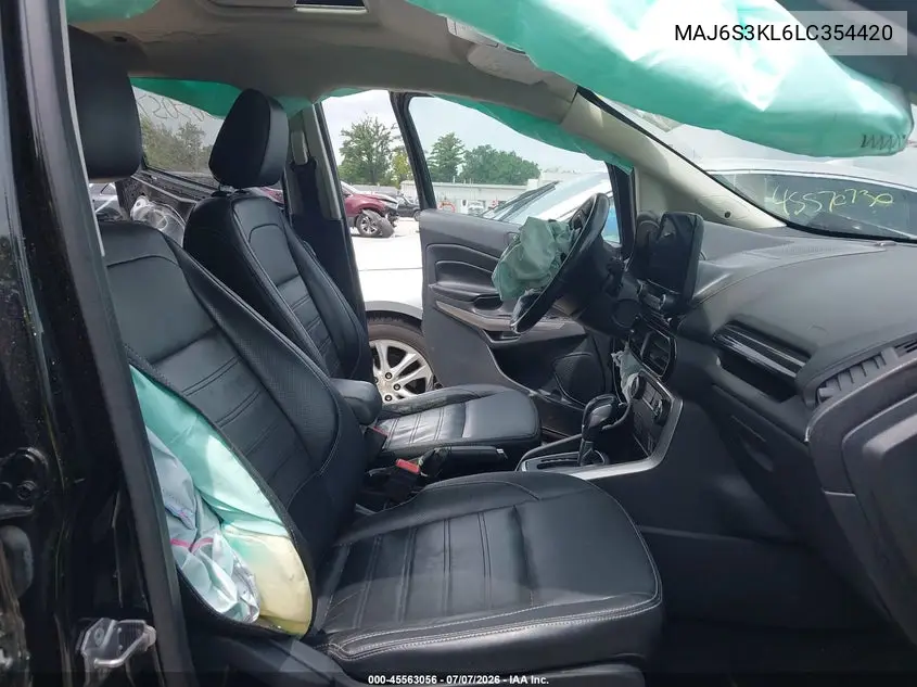 2020 Ford Ecosport Titanium VIN: MAJ6S3KL6LC354420 Lot: 45563056