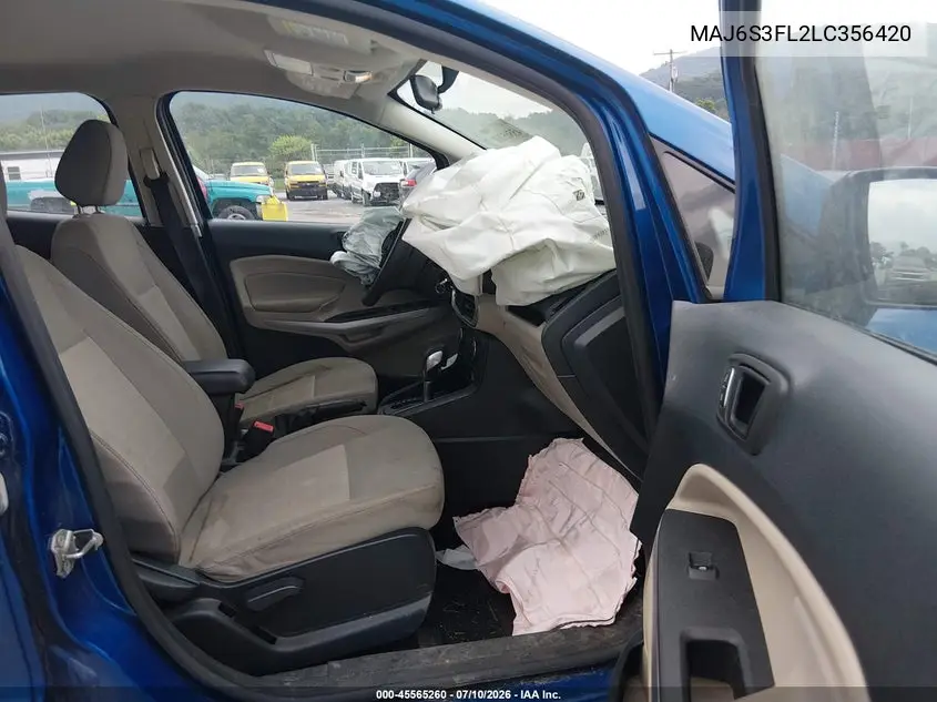 2020 Ford Ecosport S VIN: MAJ6S3FL2LC356420 Lot: 45565260