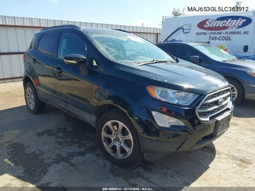 2020 Ford Ecosport Se VIN: MAJ6S3GL5LC363912 Lot: 45569131
