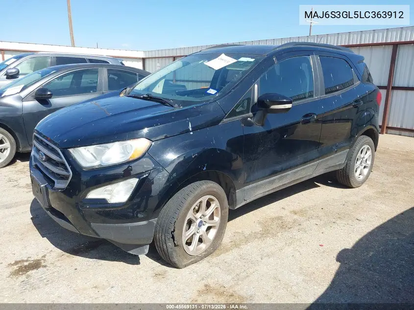 2020 Ford Ecosport Se VIN: MAJ6S3GL5LC363912 Lot: 45569131