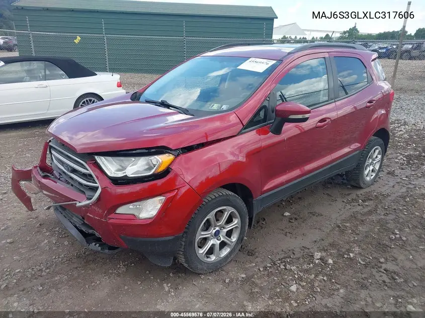 2020 Ford Ecosport Se VIN: MAJ6S3GLXLC317606 Lot: 45569576
