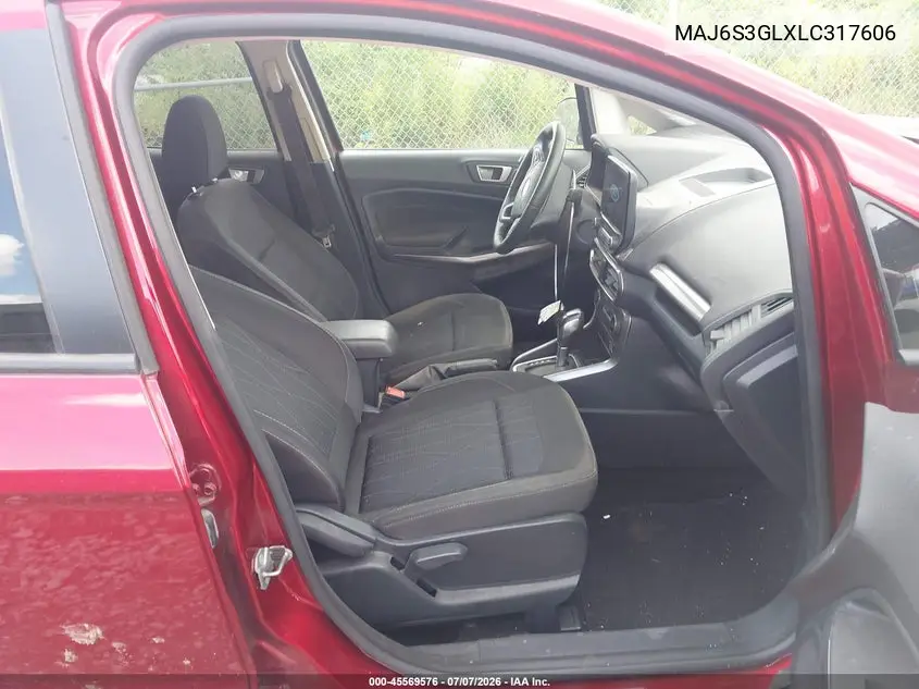 2020 Ford Ecosport Se VIN: MAJ6S3GLXLC317606 Lot: 45569576