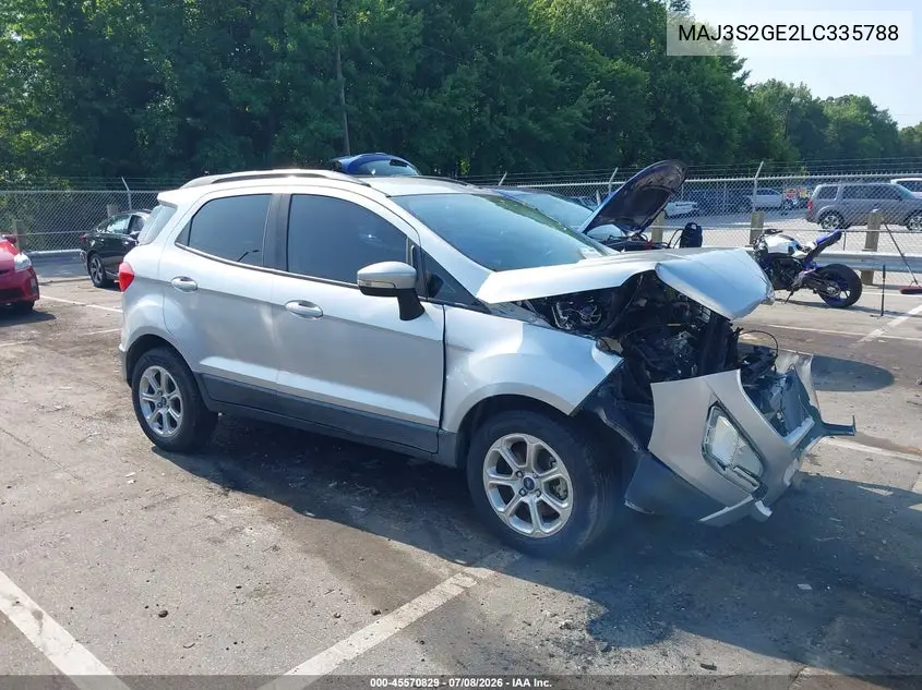 2020 Ford Ecosport Se VIN: MAJ3S2GE2LC335788 Lot: 45570829