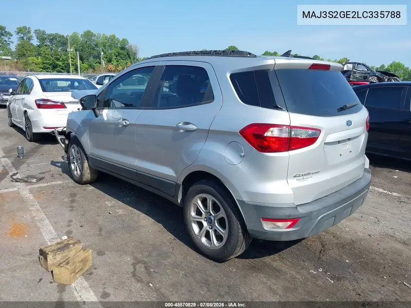 2020 Ford Ecosport Se VIN: MAJ3S2GE2LC335788 Lot: 45570829
