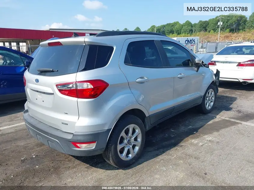 2020 Ford Ecosport Se VIN: MAJ3S2GE2LC335788 Lot: 45570829