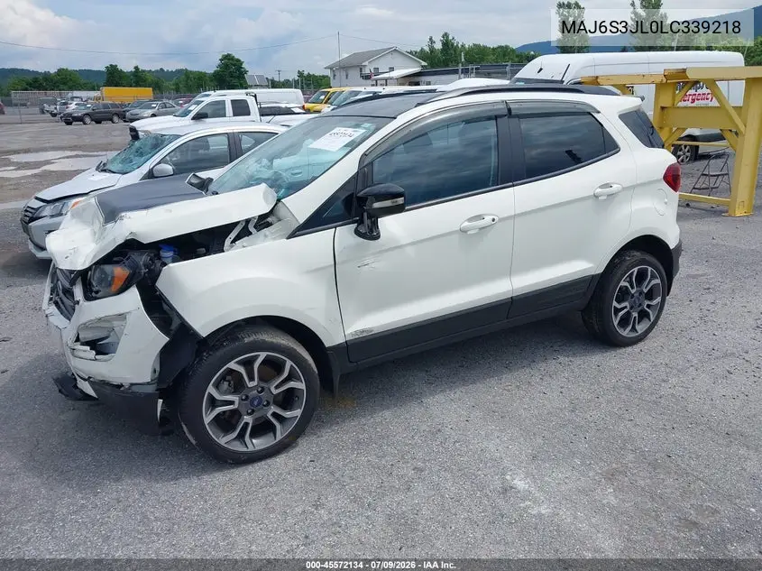 2020 Ford Ecosport Ses VIN: MAJ6S3JL0LC339218 Lot: 45572134