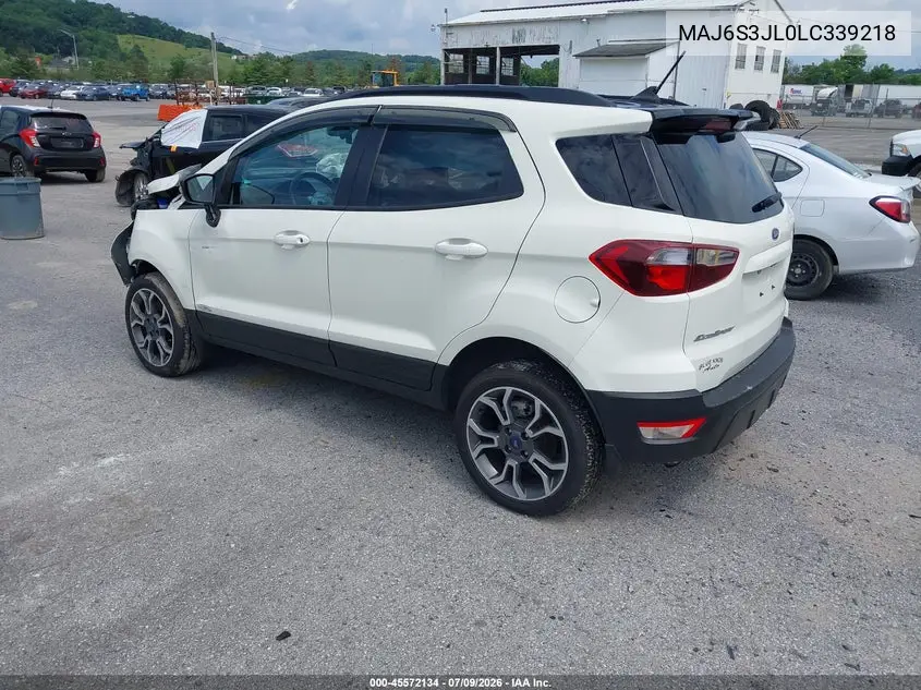2020 Ford Ecosport Ses VIN: MAJ6S3JL0LC339218 Lot: 45572134