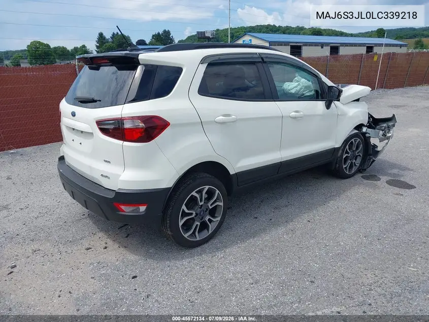 2020 Ford Ecosport Ses VIN: MAJ6S3JL0LC339218 Lot: 45572134