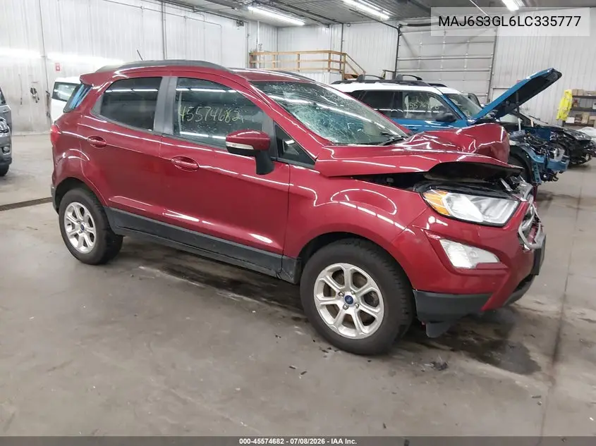 2020 Ford Ecosport Se VIN: MAJ6S3GL6LC335777 Lot: 45574682