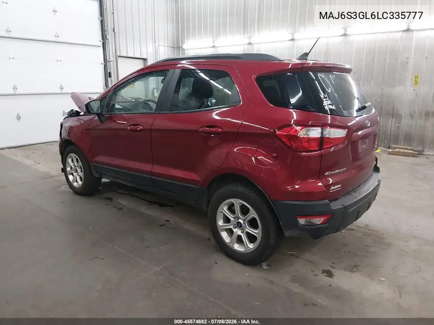 2020 Ford Ecosport Se VIN: MAJ6S3GL6LC335777 Lot: 45574682