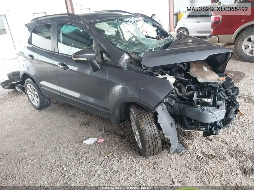 2020 Ford Ecosport Se VIN: MAJ3S2GEXLC365492 Lot: 45577273