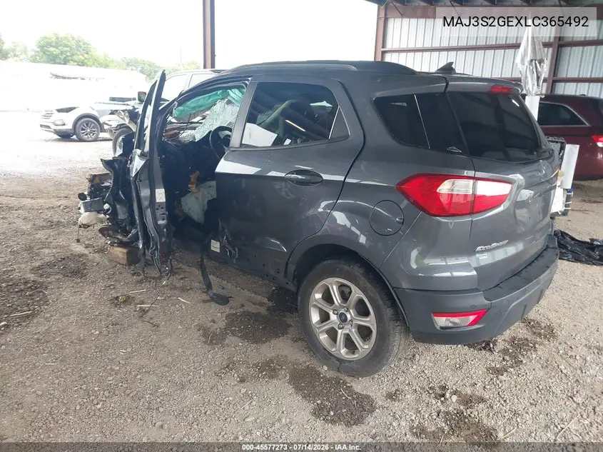2020 Ford Ecosport Se VIN: MAJ3S2GEXLC365492 Lot: 45577273