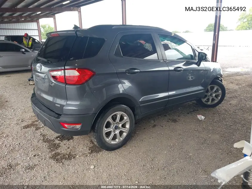 2020 Ford Ecosport Se VIN: MAJ3S2GEXLC365492 Lot: 45577273