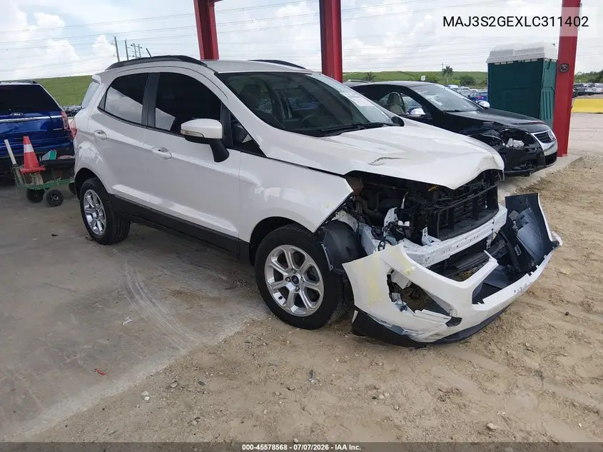 2020 Ford Ecosport Se VIN: MAJ3S2GEXLC311402 Lot: 45578568