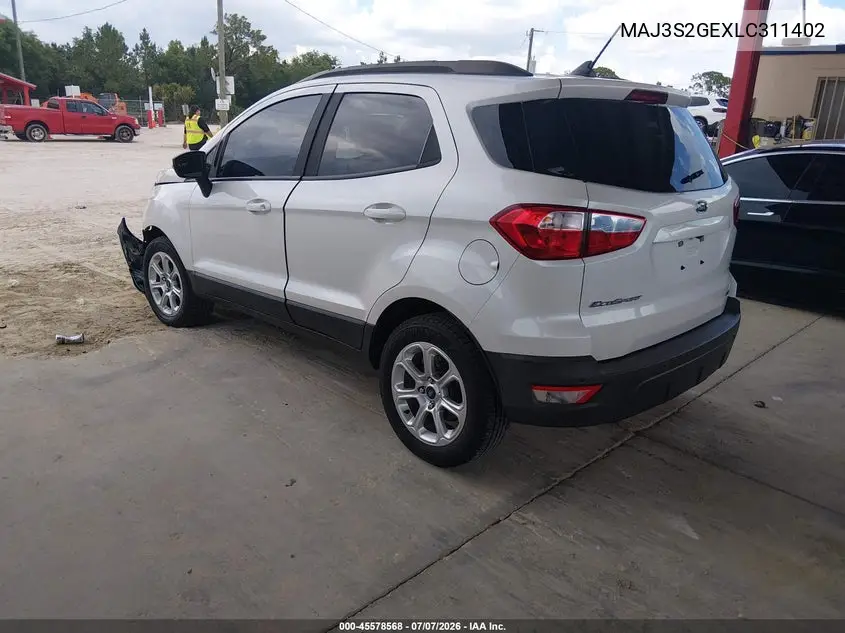 2020 Ford Ecosport Se VIN: MAJ3S2GEXLC311402 Lot: 45578568