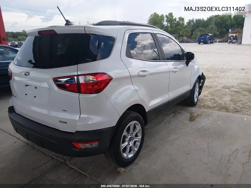 2020 Ford Ecosport Se VIN: MAJ3S2GEXLC311402 Lot: 45578568
