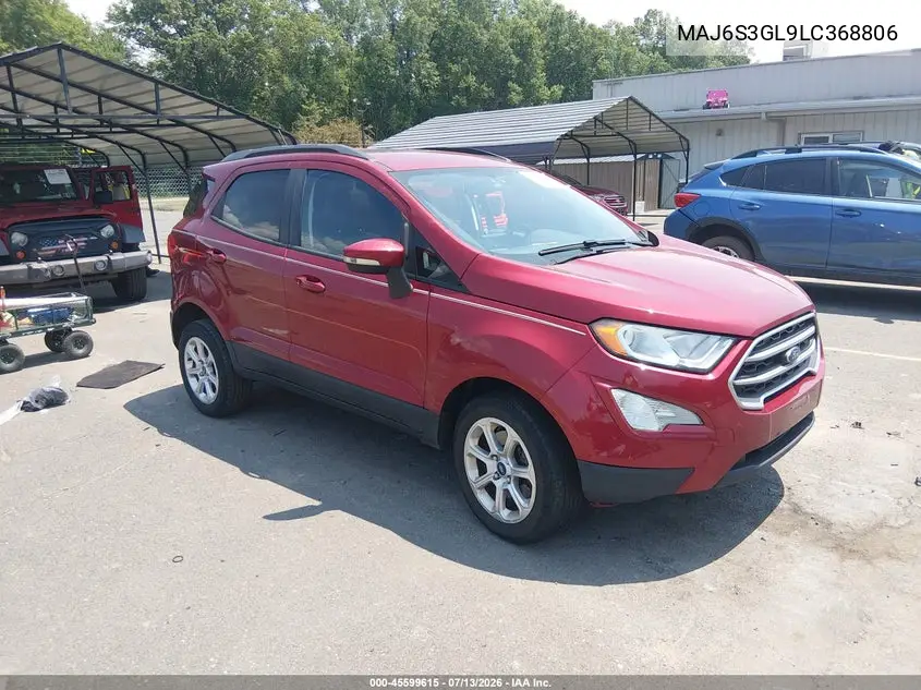 2020 Ford Ecosport Se VIN: MAJ6S3GL9LC368806 Lot: 45599615