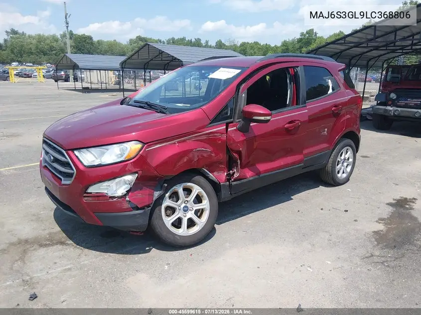 2020 Ford Ecosport Se VIN: MAJ6S3GL9LC368806 Lot: 45599615