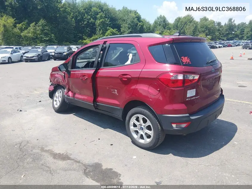 2020 Ford Ecosport Se VIN: MAJ6S3GL9LC368806 Lot: 45599615
