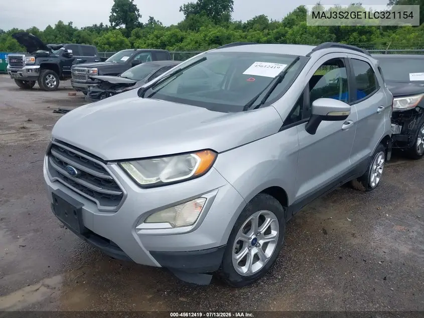 2020 Ford Ecosport Se VIN: MAJ3S2GE1LC321154 Lot: 45612419