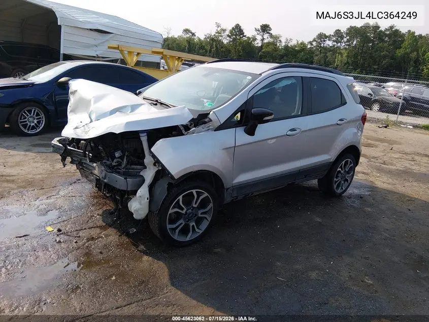 2020 Ford Ecosport Ses VIN: MAJ6S3JL4LC364249 Lot: 45623062