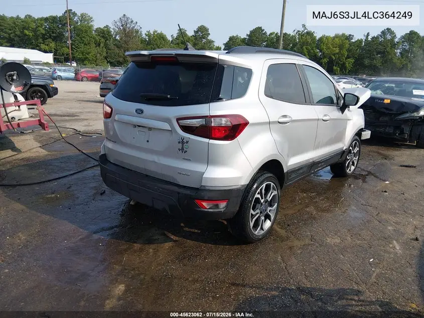 2020 Ford Ecosport Ses VIN: MAJ6S3JL4LC364249 Lot: 45623062