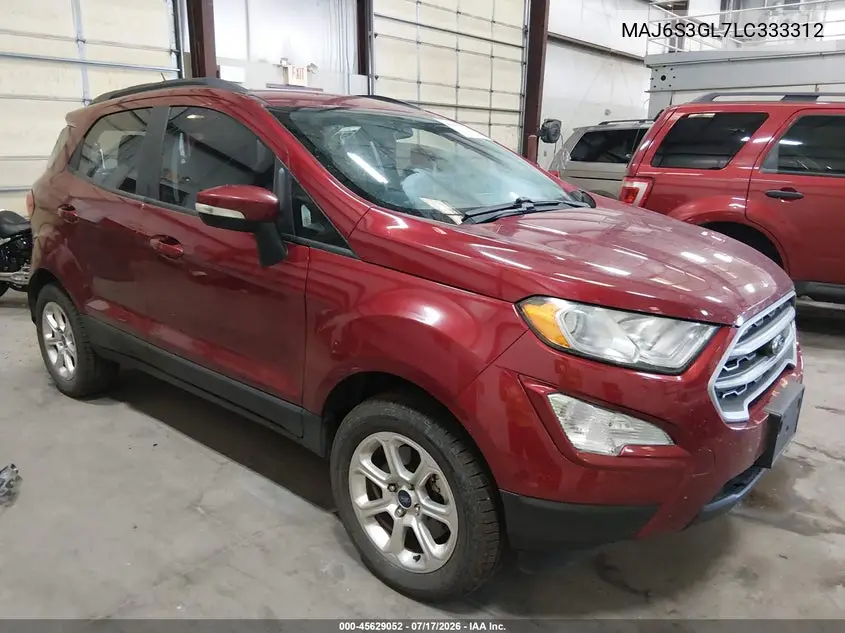 2020 Ford Ecosport Se VIN: MAJ6S3GL7LC333312 Lot: 45629052