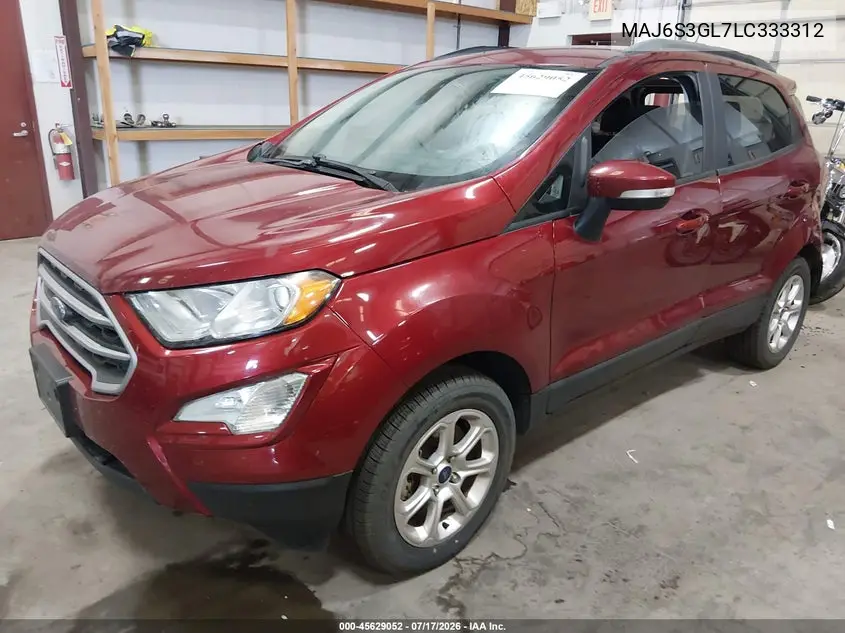 2020 Ford Ecosport Se VIN: MAJ6S3GL7LC333312 Lot: 45629052