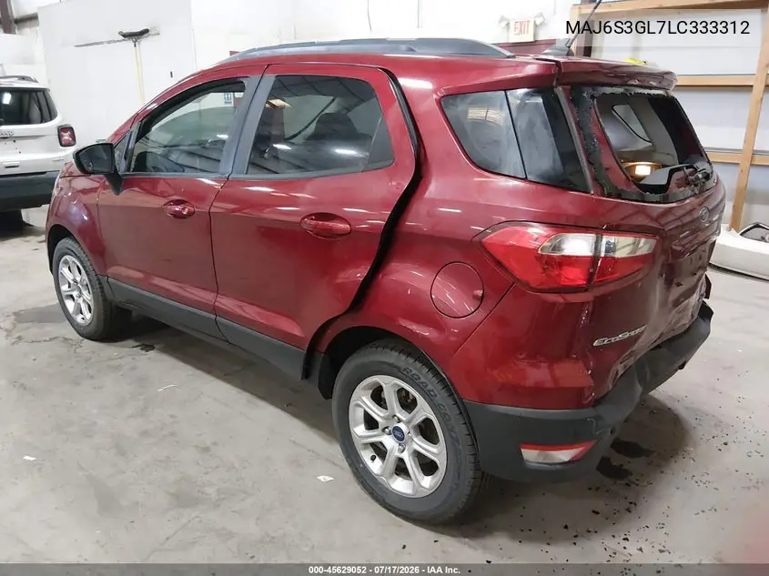 2020 Ford Ecosport Se VIN: MAJ6S3GL7LC333312 Lot: 45629052
