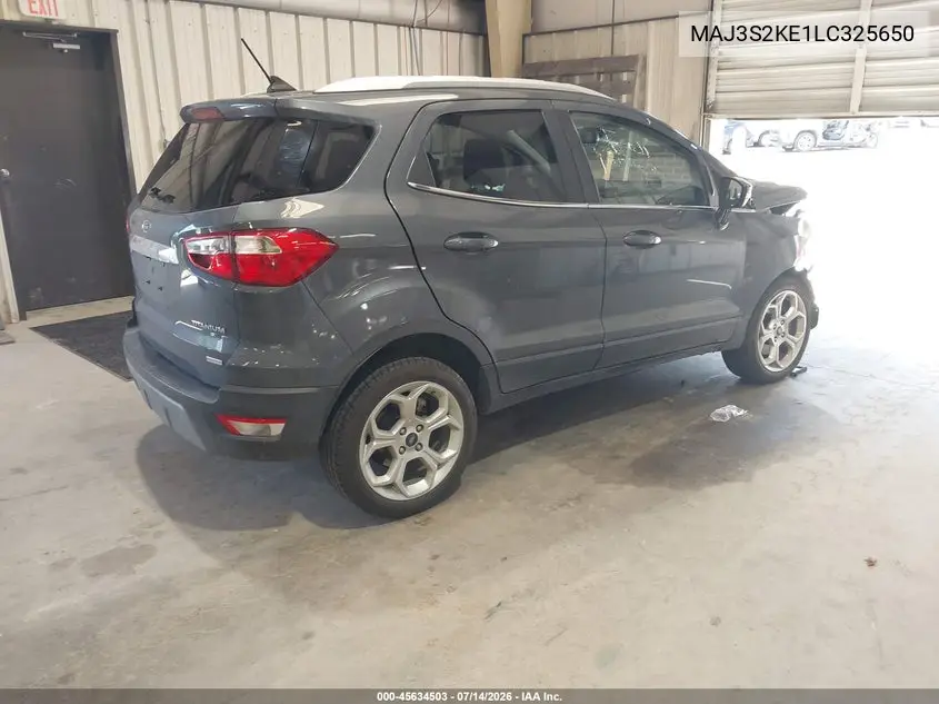 2020 Ford Ecosport Titanium VIN: MAJ3S2KE1LC325650 Lot: 45634503