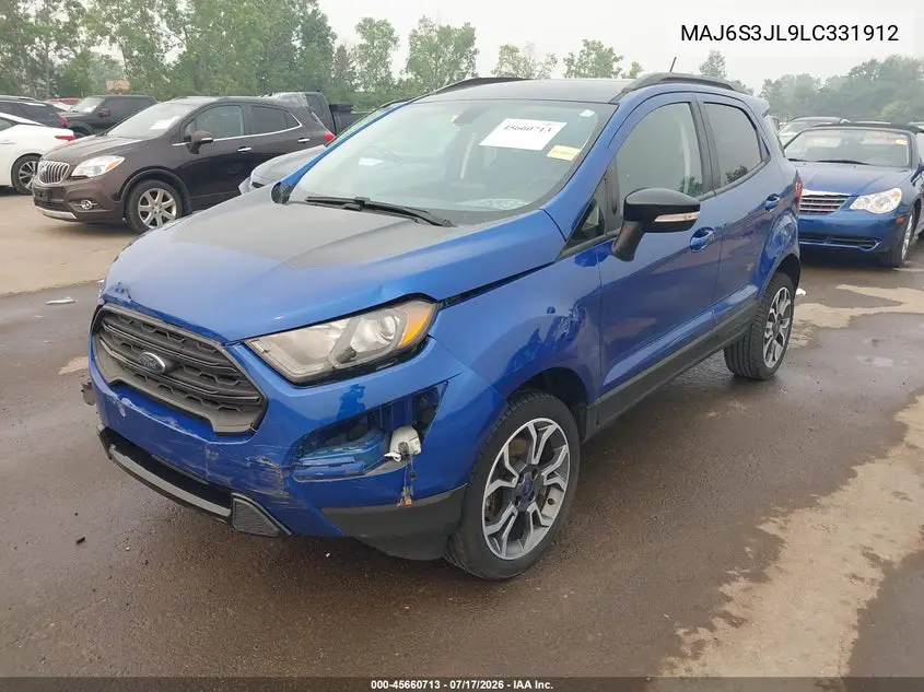 2020 Ford Ecosport Ses VIN: MAJ6S3JL9LC331912 Lot: 45660713