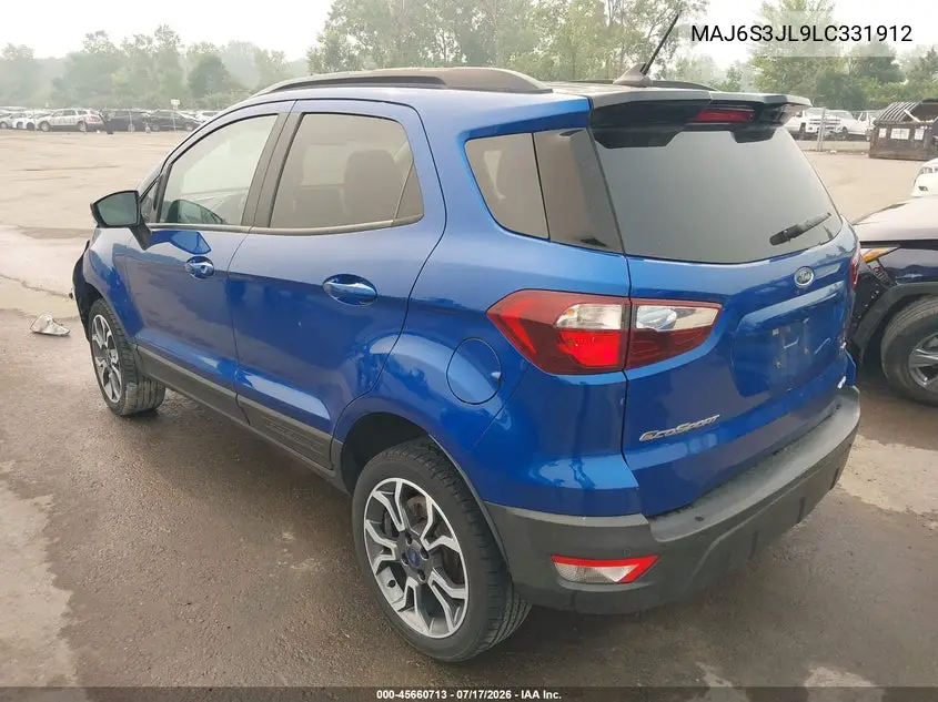 2020 Ford Ecosport Ses VIN: MAJ6S3JL9LC331912 Lot: 45660713
