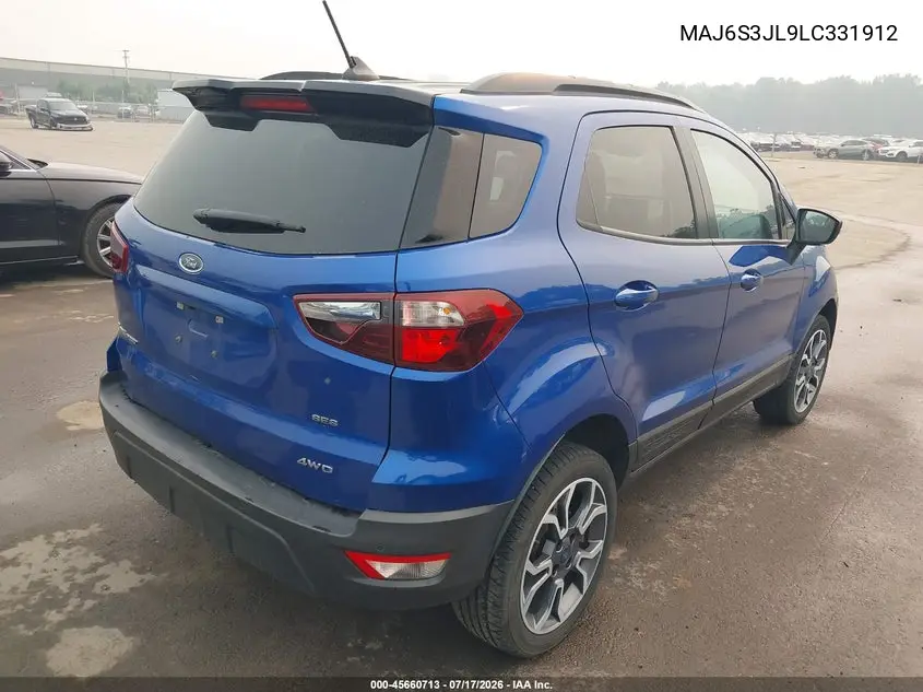 2020 Ford Ecosport Ses VIN: MAJ6S3JL9LC331912 Lot: 45660713