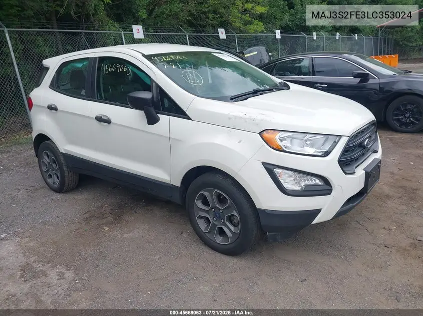 2020 Ford Ecosport S VIN: MAJ3S2FE3LC353024 Lot: 45669063