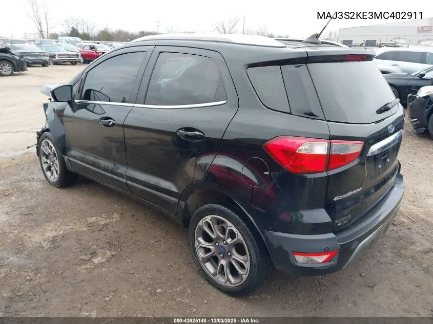 MAJ3S2KE3MC402911 2021 Ford Ecosport Titanium
