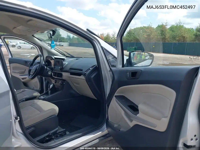 2021 Ford Ecosport S VIN: MAJ6S3FL0MC452497 Lot: 45344119