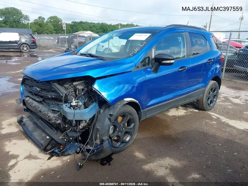 2021 Ford Ecosport Ses VIN: MAJ6S3JL6MC397559 Lot: 45360741