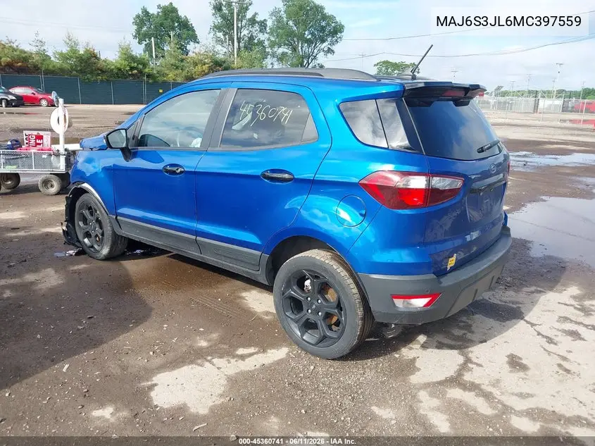 2021 Ford Ecosport Ses VIN: MAJ6S3JL6MC397559 Lot: 45360741