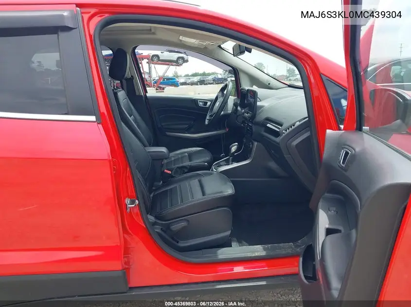 2021 Ford Ecosport Titanium VIN: MAJ6S3KL0MC439304 Lot: 45369803