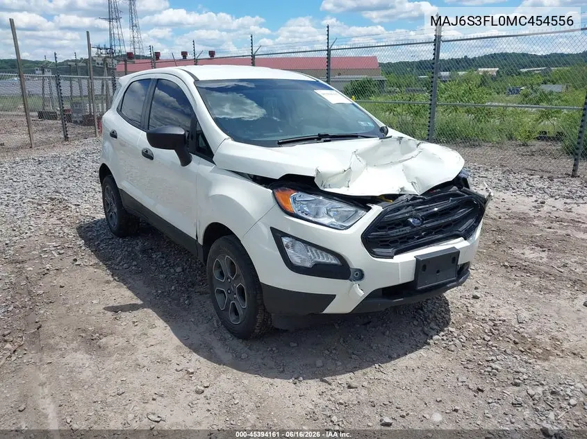 2021 Ford Ecosport S VIN: MAJ6S3FL0MC454556 Lot: 45394161