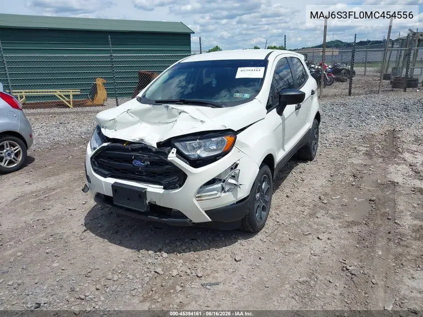 2021 Ford Ecosport S VIN: MAJ6S3FL0MC454556 Lot: 45394161