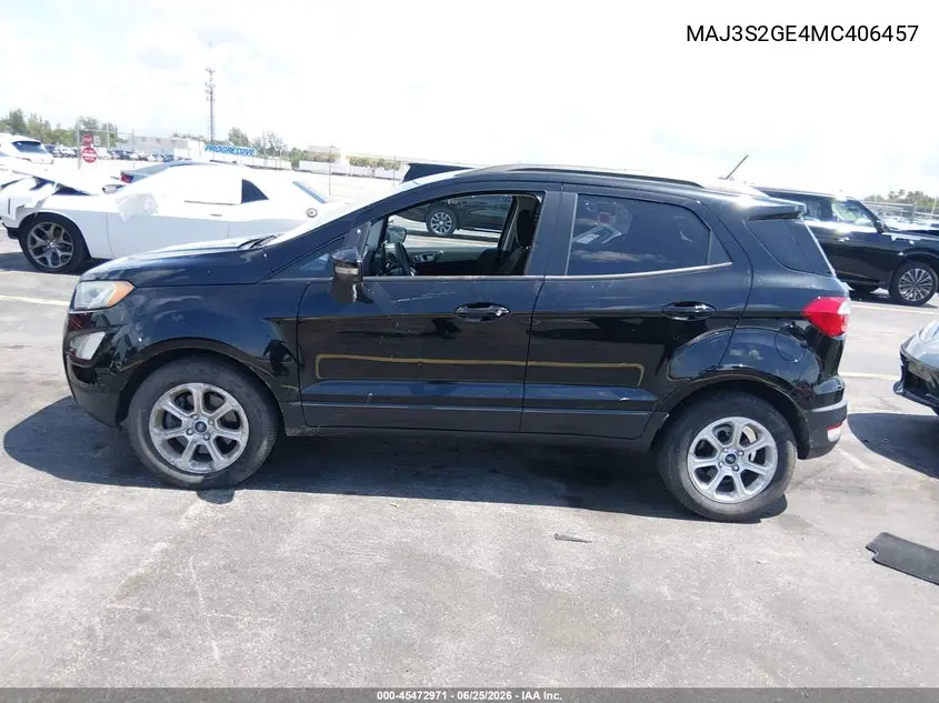 2021 Ford Ecosport Se VIN: MAJ3S2GE4MC406457 Lot: 45472971