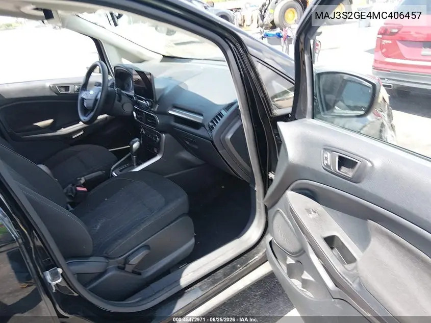 2021 Ford Ecosport Se VIN: MAJ3S2GE4MC406457 Lot: 45472971