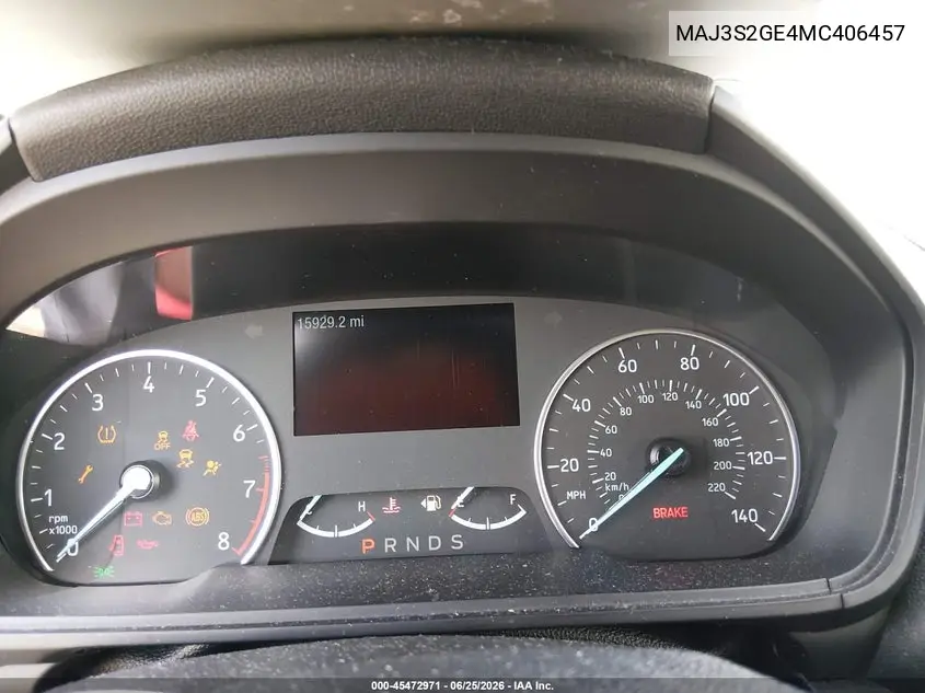 2021 Ford Ecosport Se VIN: MAJ3S2GE4MC406457 Lot: 45472971
